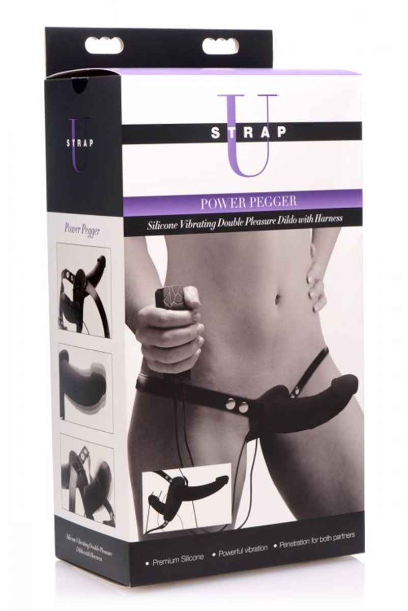 Power Pegger Dubbele Strap-On Vibrator