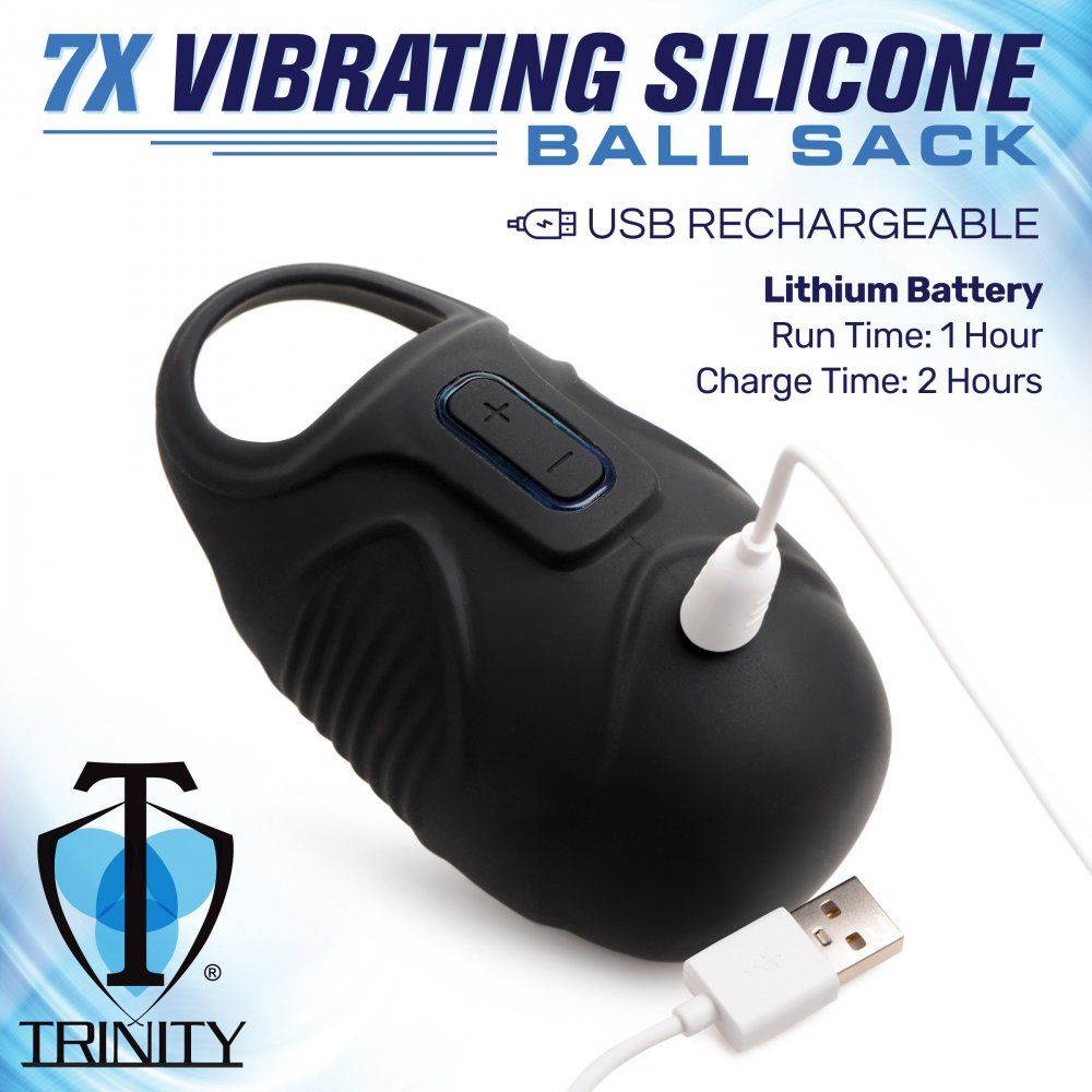 Trinity Vibes - Vibrerende Siliconen Ballen - Zwart