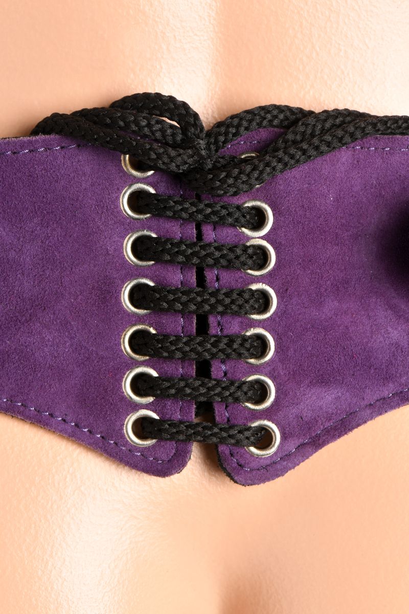 Korset Deluxe Leren Strap On - Paars