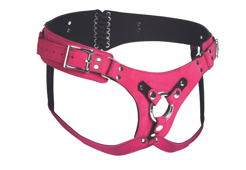 Korset Deluxe Leren Strap On - Roze