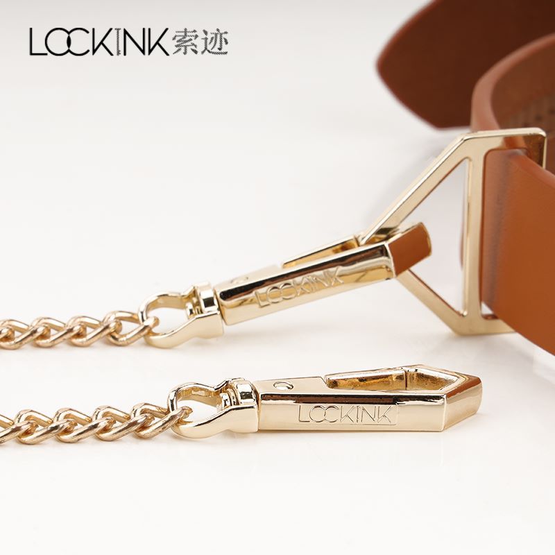 LOCKINK - Halsband met Riem Set - bruin