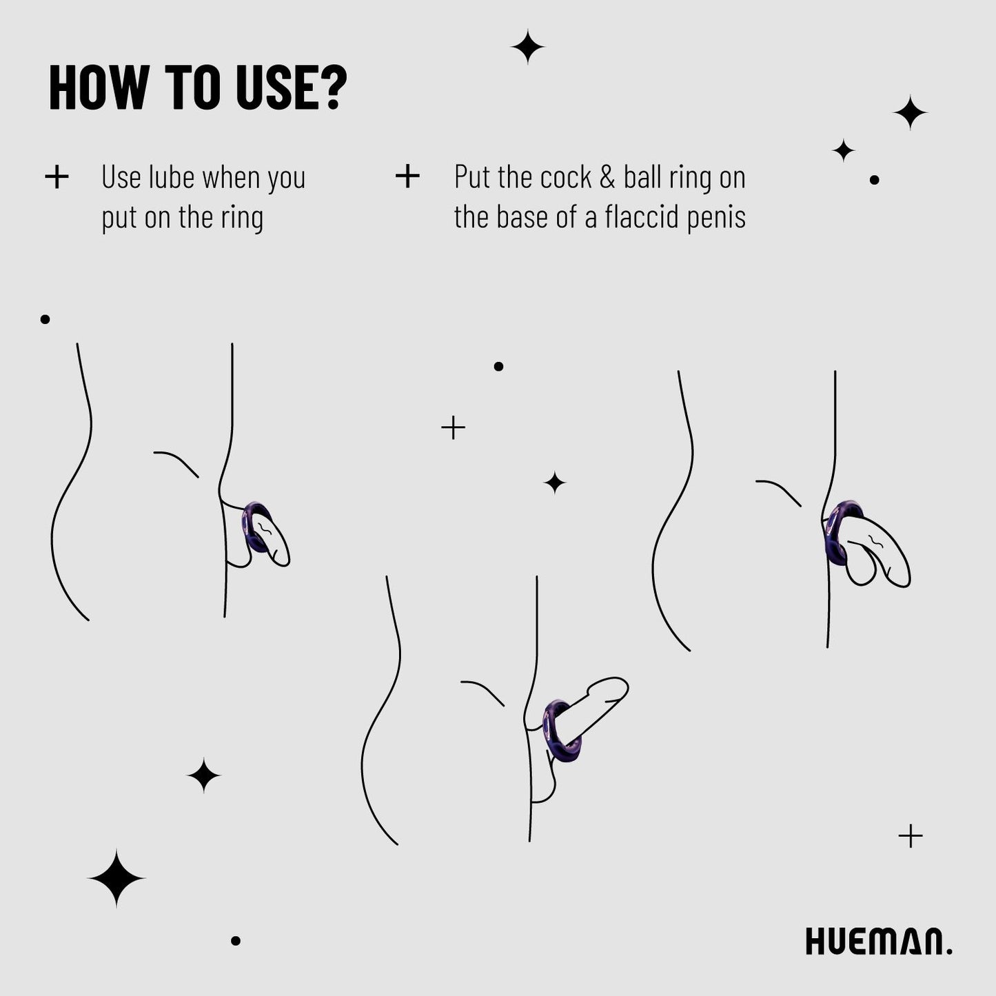 Hueman - Saturn Vibrerende Cock/Ball Ring
