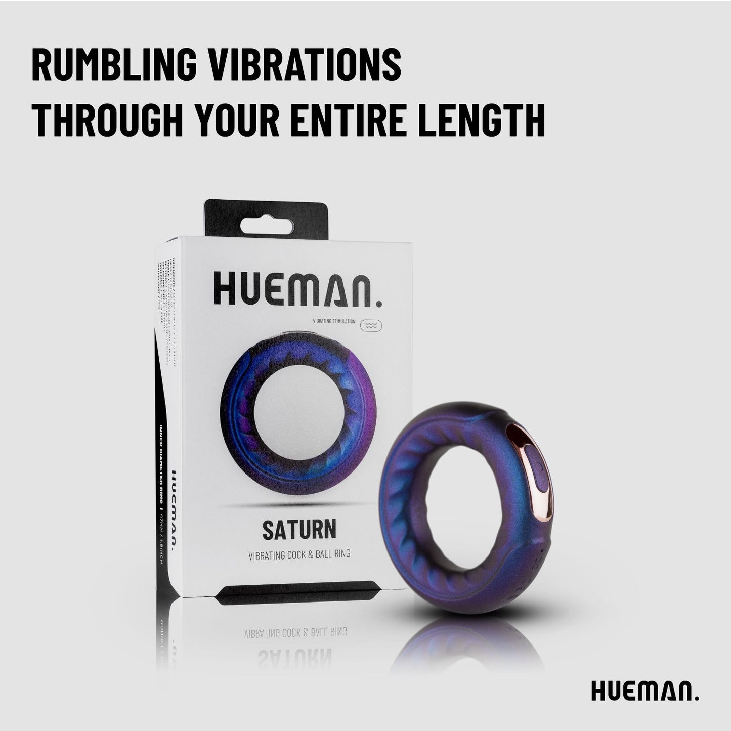 Hueman - Saturn Vibrerende Cock/Ball Ring