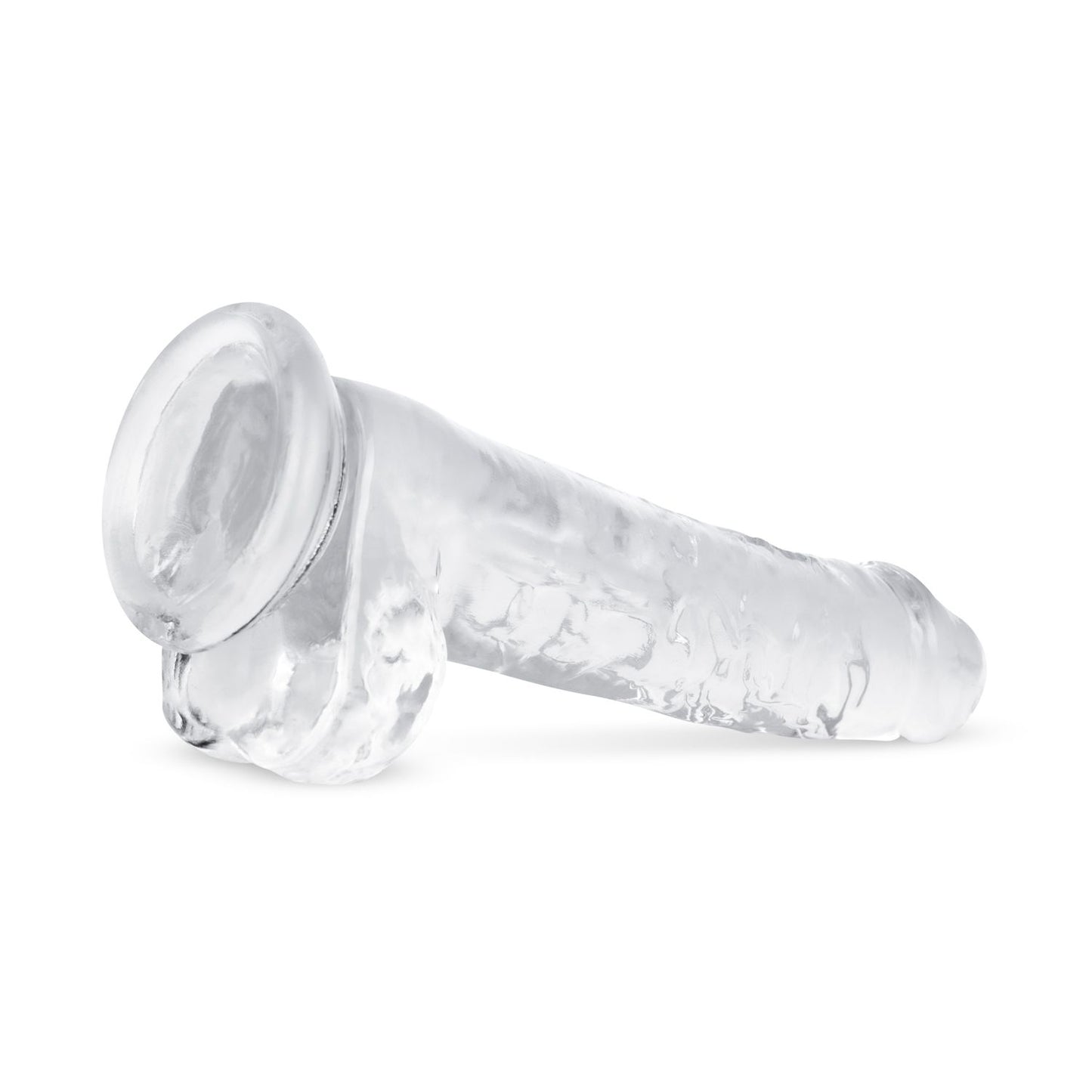 Jelly Dildo met ballen - 19 cm
