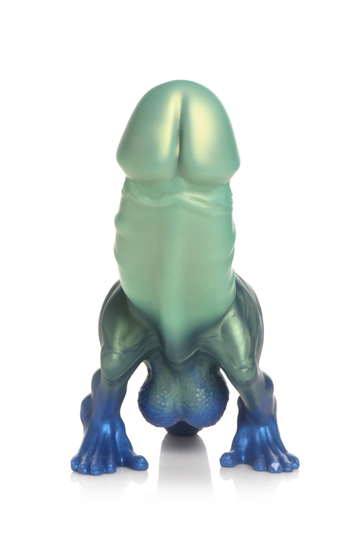 XR Brands - Jurassic Cock Dinosaurus Dildo - Groen & Blauw