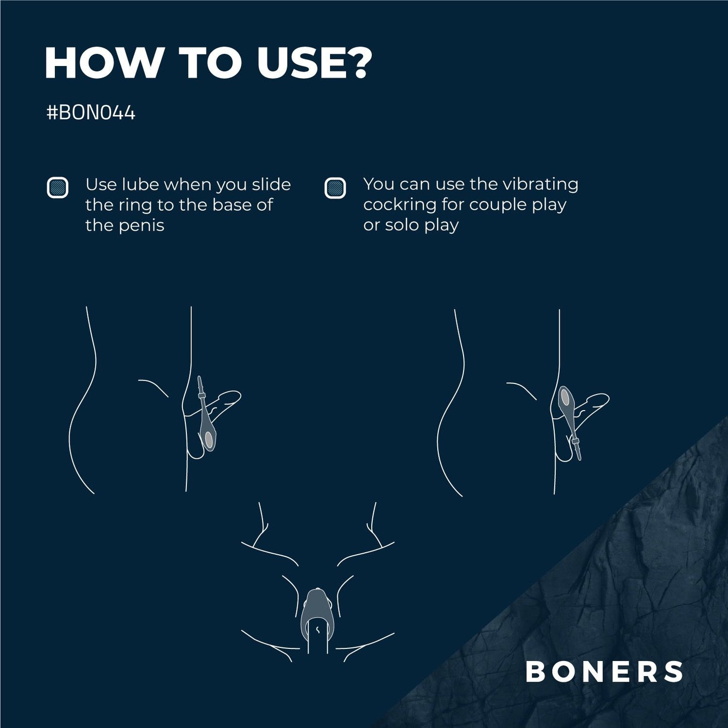 Boners Verstelbare Cockring - Blauw