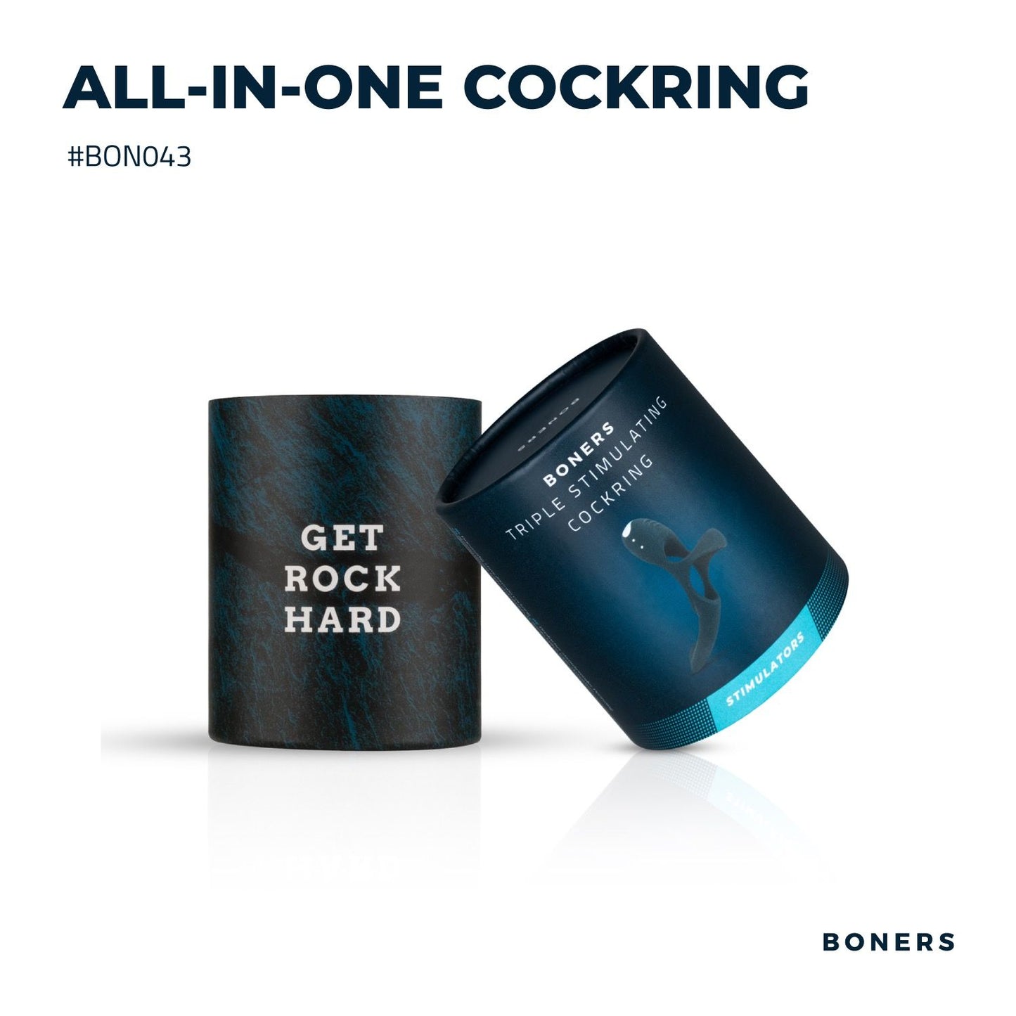 Boners Triple Cockring - Blauw