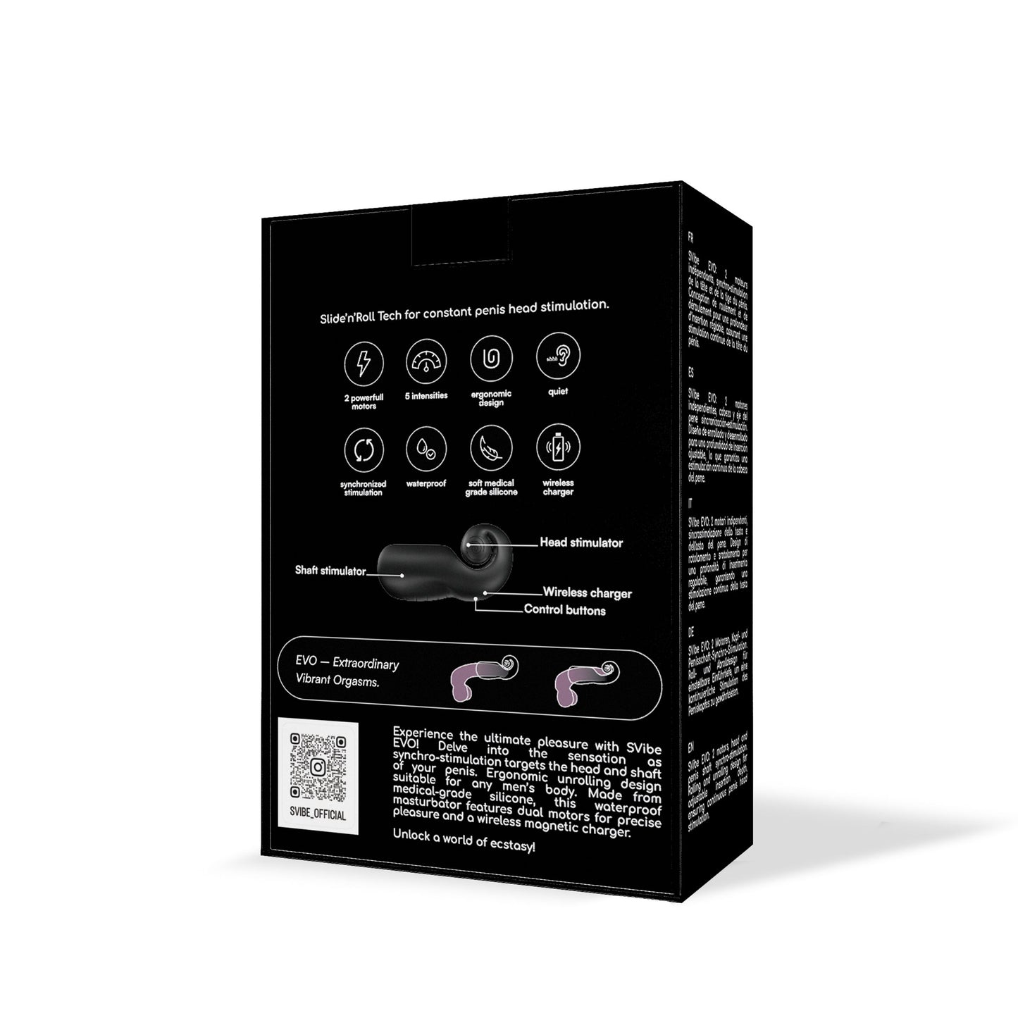 Snail Vibe EVO Masturbator - Zwart