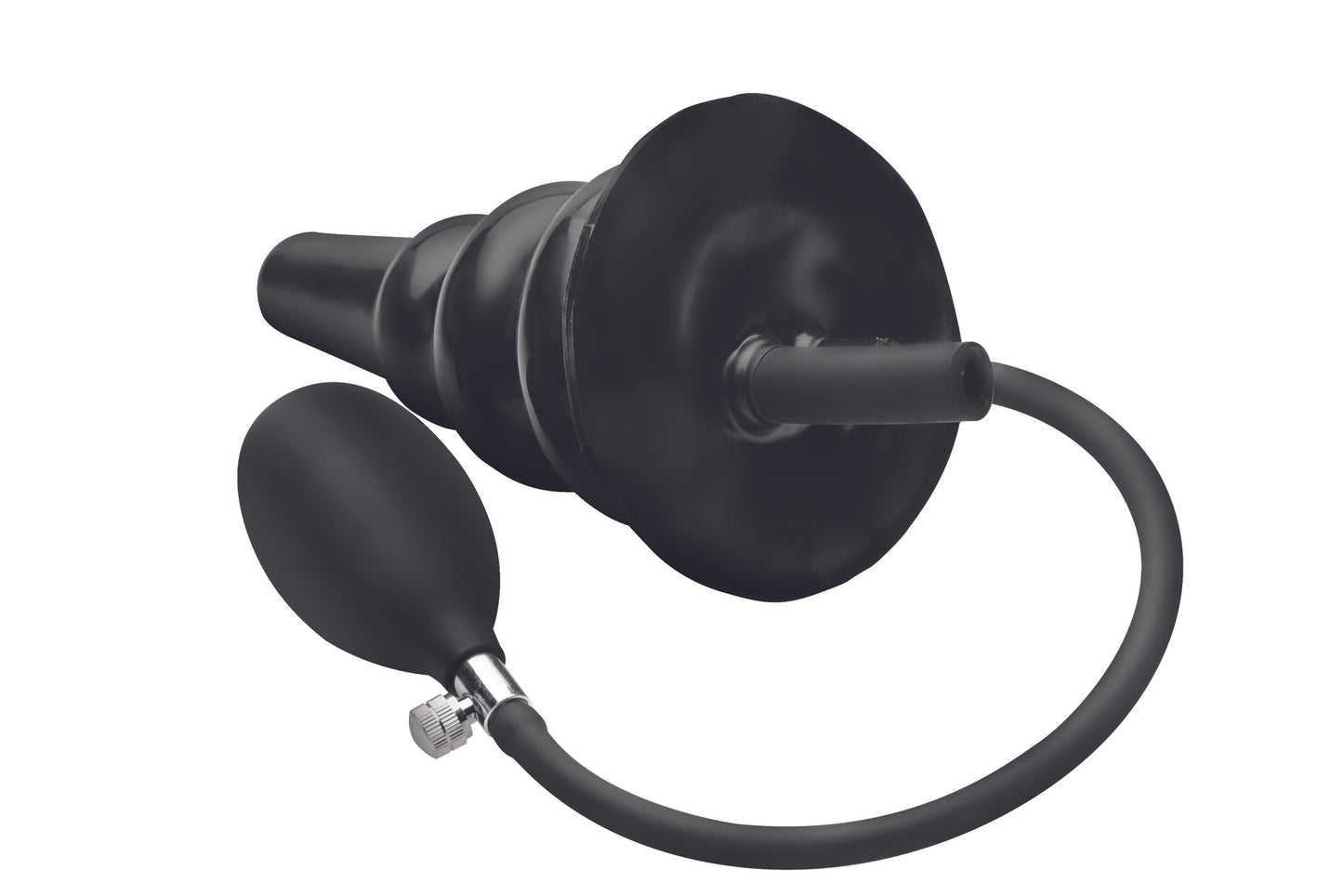 Opblaasbare Enema Buttplug - Zwart
