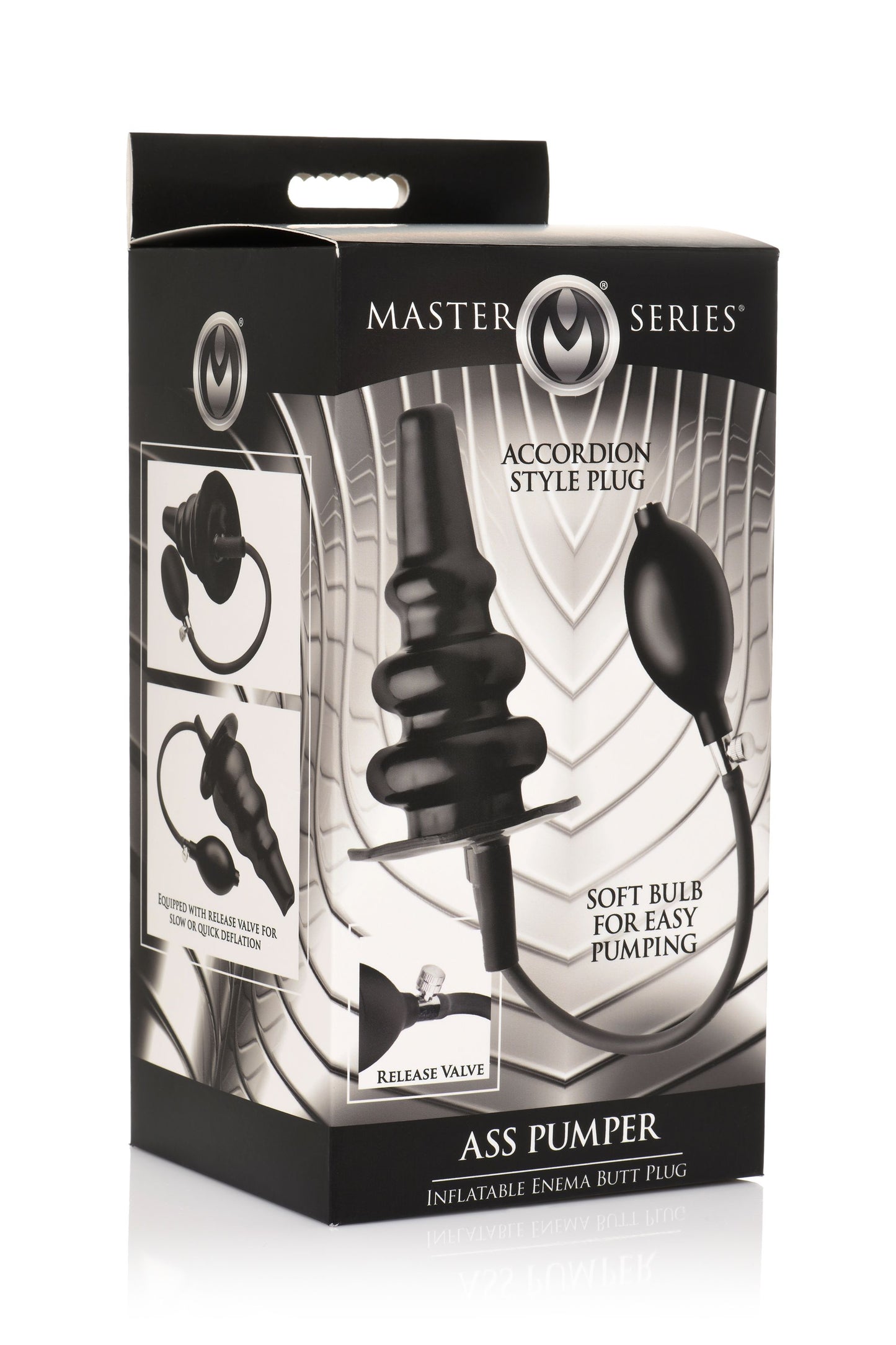 Opblaasbare Enema Buttplug - Zwart