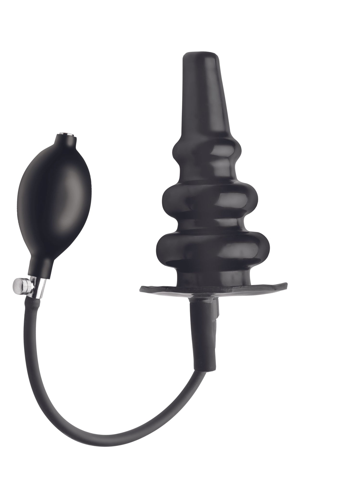 Opblaasbare Enema Buttplug - Zwart