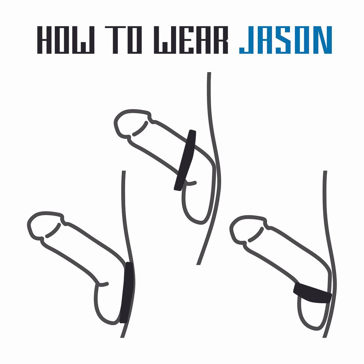 VELV'OR - ROOSTER JASON SIZE ADJUSTABLE FIRM STRAP DESIGN COCK RING BLACK