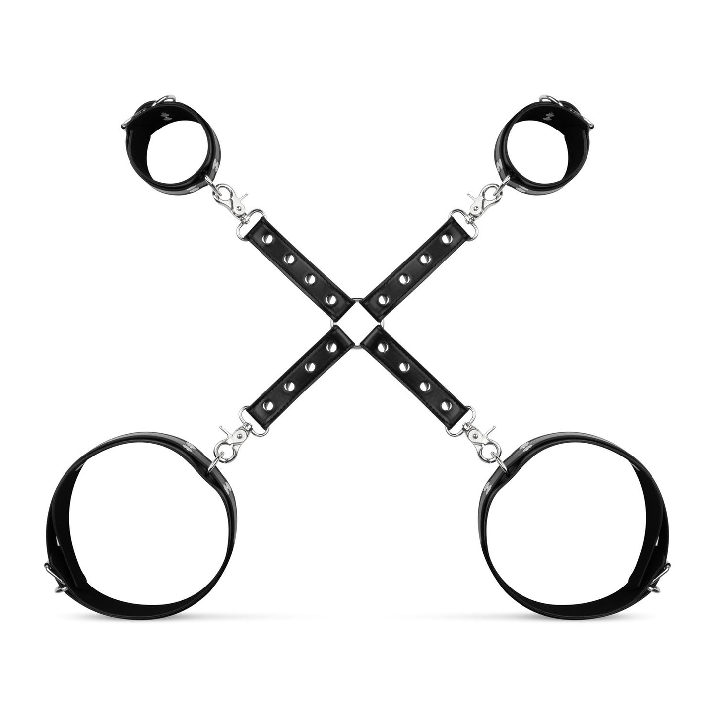 Bedroom Fantasies - Bondageharnas Handboeien en Hogtie Set - Zwart
