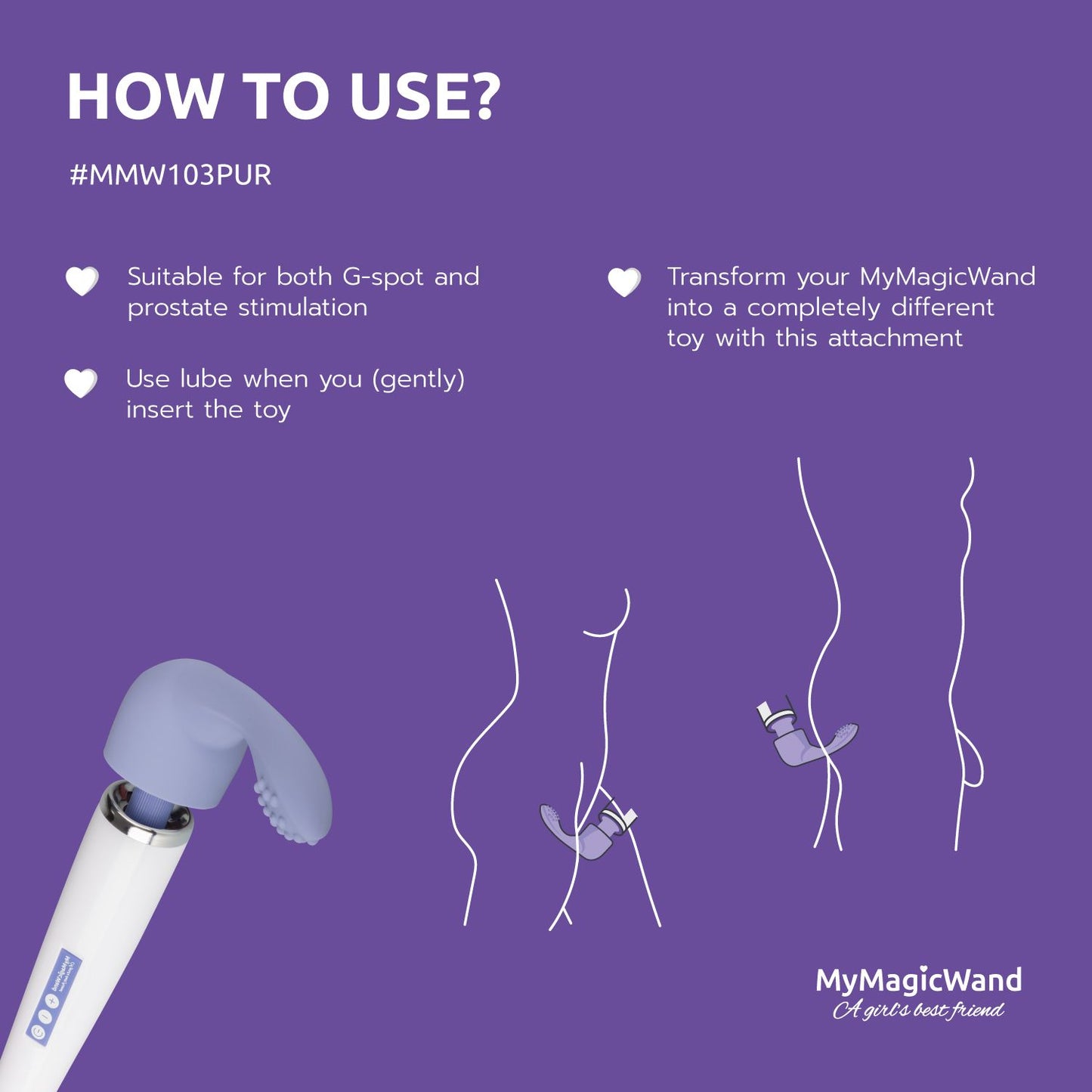 MyMagicWand G-Spot/Prostaat Opzetstuk - Paars