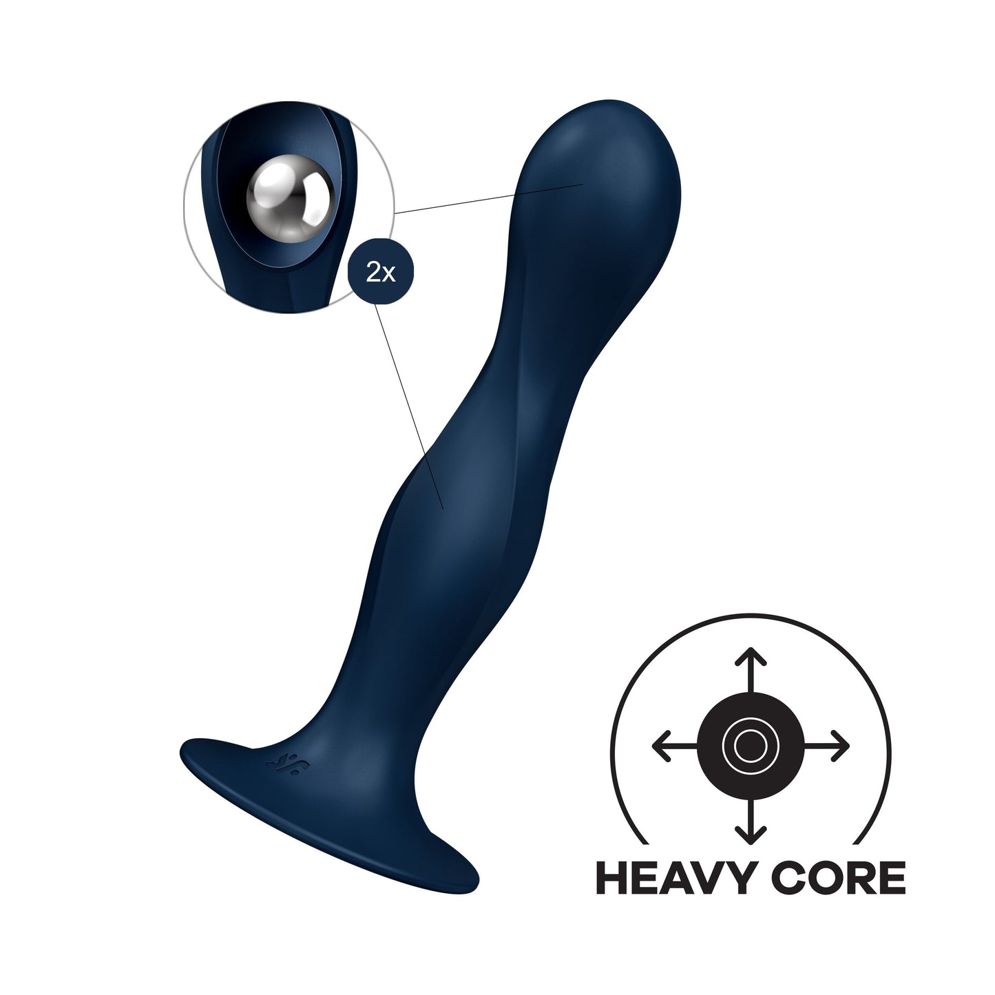 Satisfyer Double Ball-R - Donkerblauw