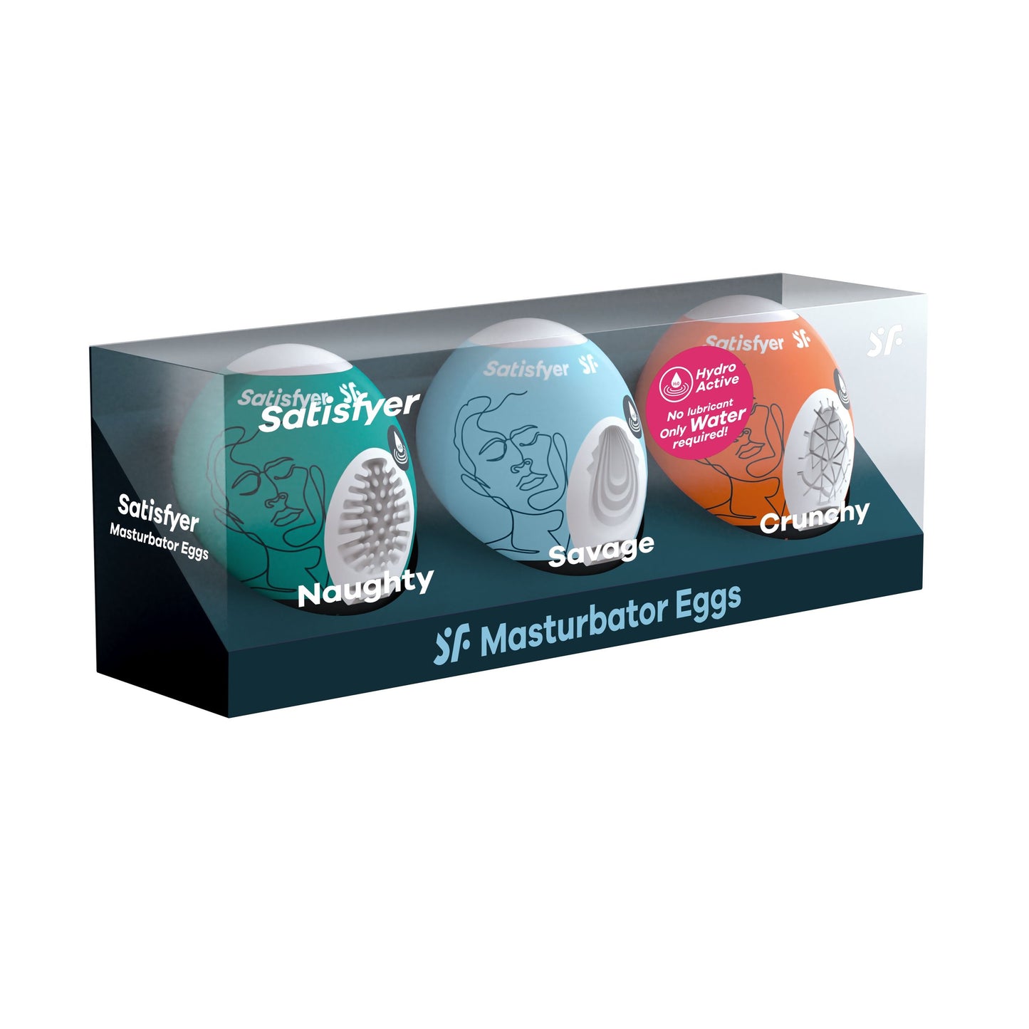 Satisfyer Masturbator Egg Set Naughty, Savage & Crunchy