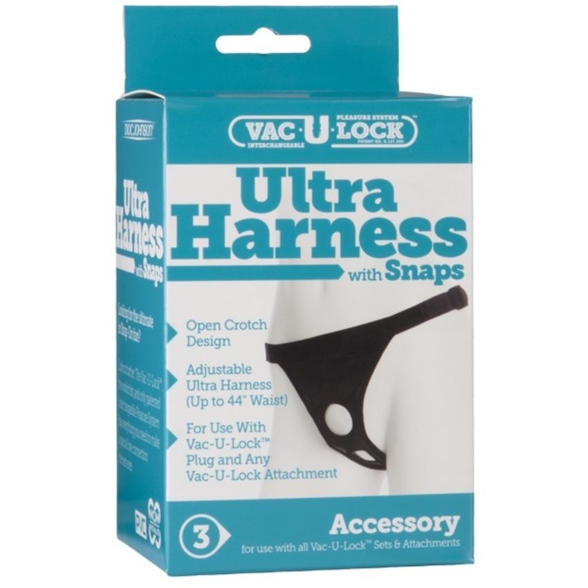Doc Johnson - VacULock Verstelbaar Ultra Harness - Zwart