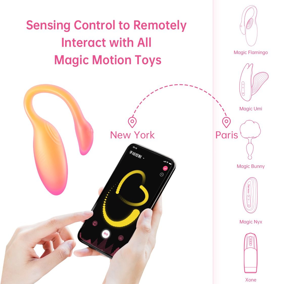 Magic Motion - Flamingo Max Vibrerend Ei en Kegeltrainer in 1 - Oranje