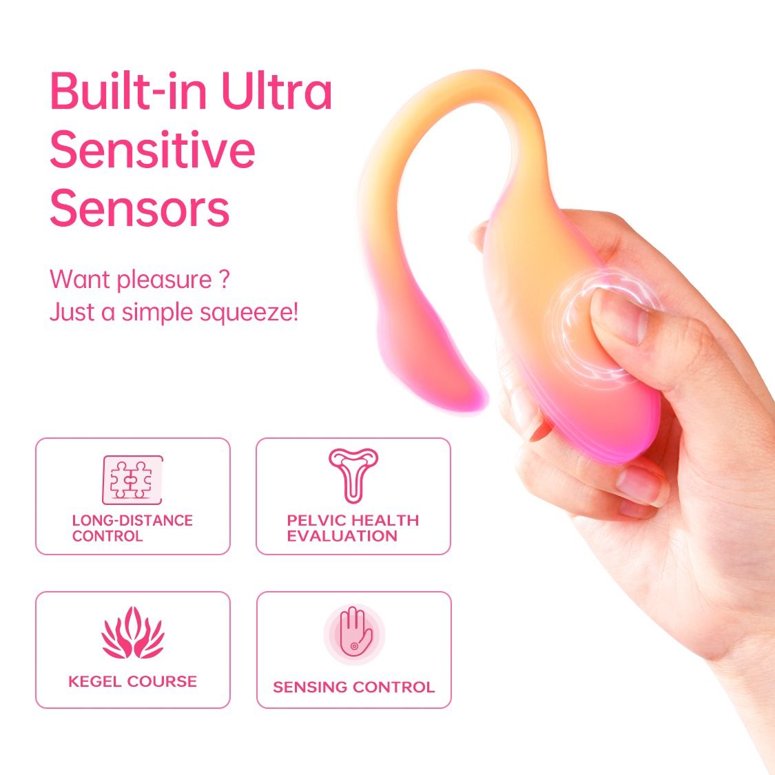 Magic Motion - Flamingo Max Vibrerend Ei en Kegeltrainer in 1 - Oranje