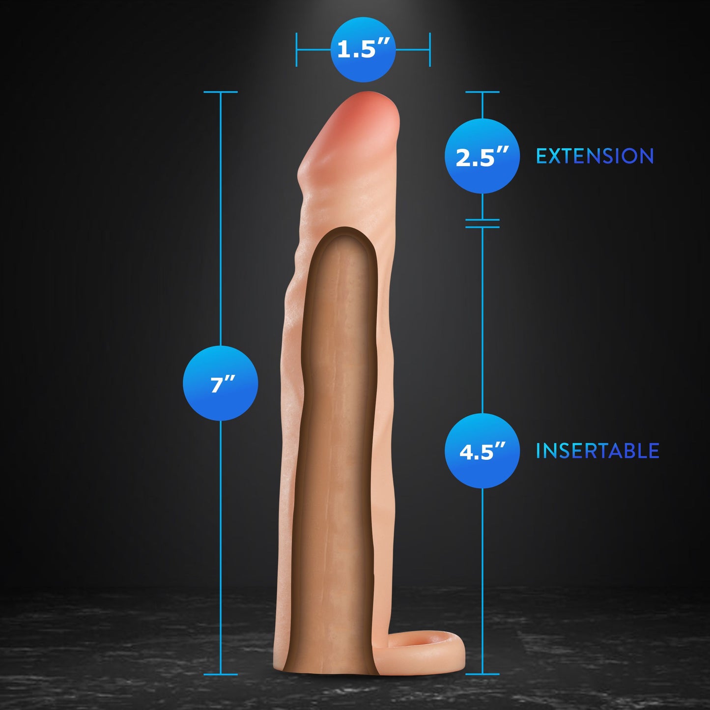 Blush - Performance Plus Siliconen Penis Extender - 6,3 cm