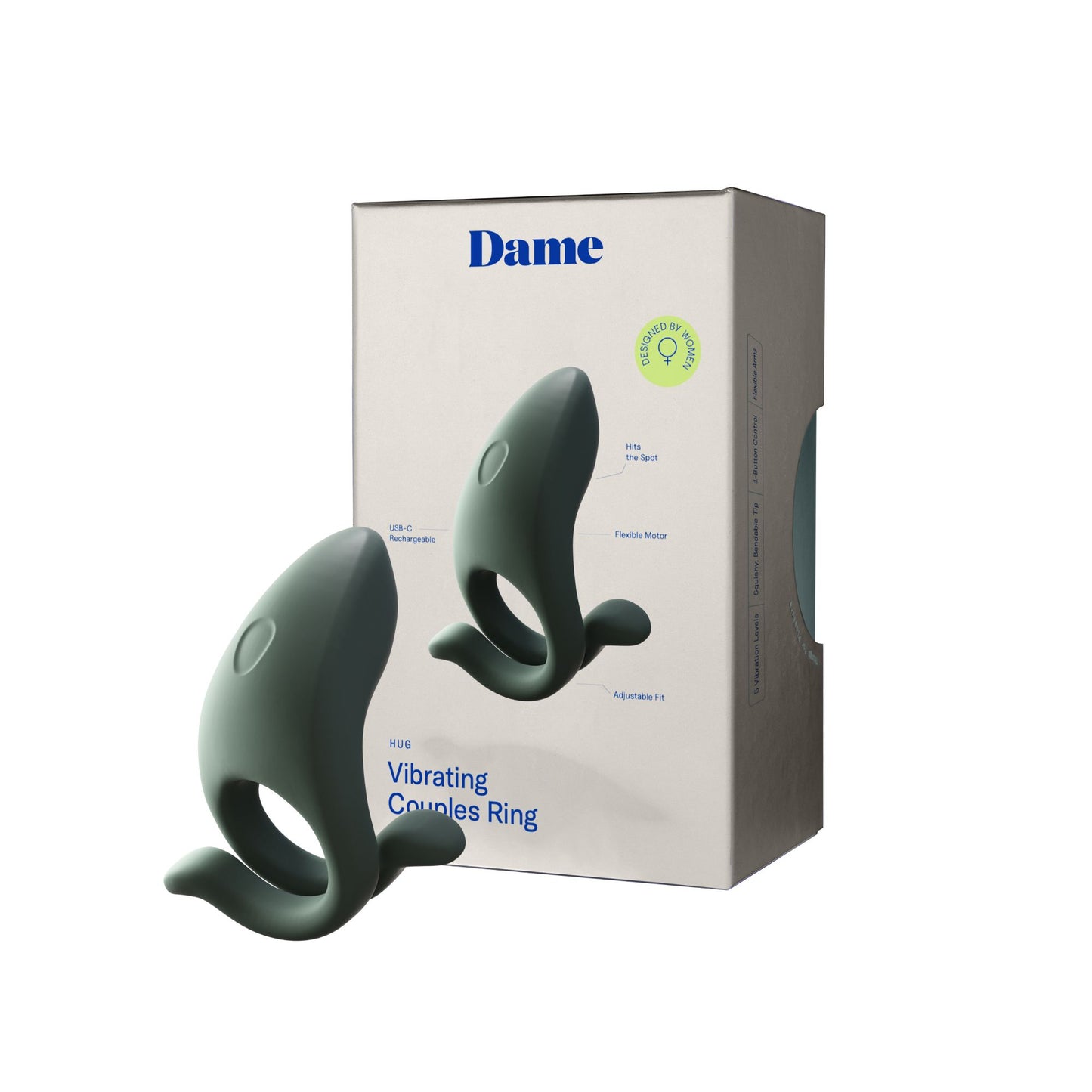 Dame - Hug Verstelbare Cockring - Steel Grey