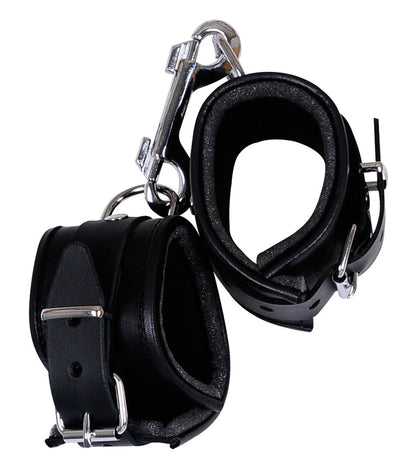 Leather Handcuffs Padded