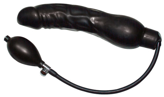 Infl. Dildo Black Latex Balloo