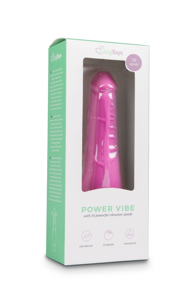 Realistische siliconen vibrator - roze