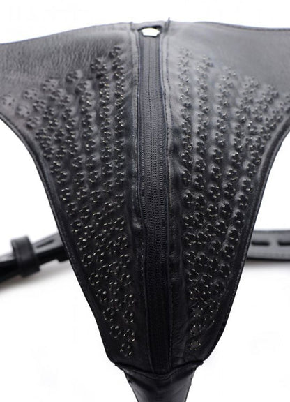Spiked Leather Kuisheidsgordel Met Spikes