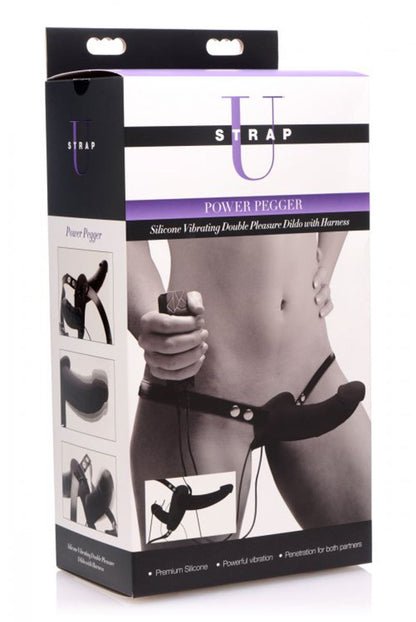 Power Pegger Dubbele Strap-On Vibrator