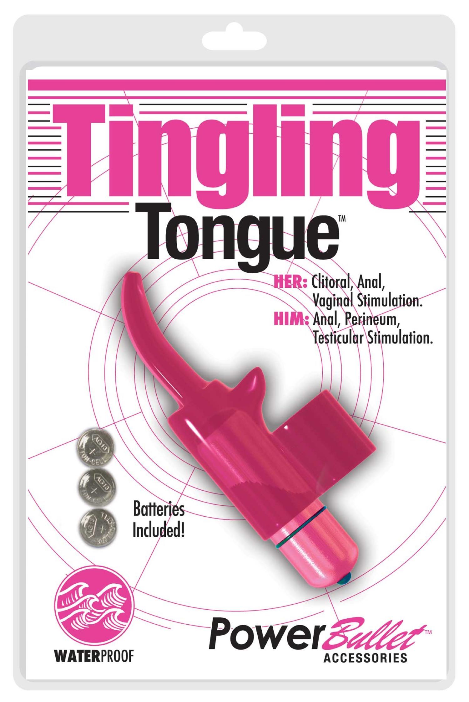 Tingling Tongue Bullet Vinger Vibrator- Roze