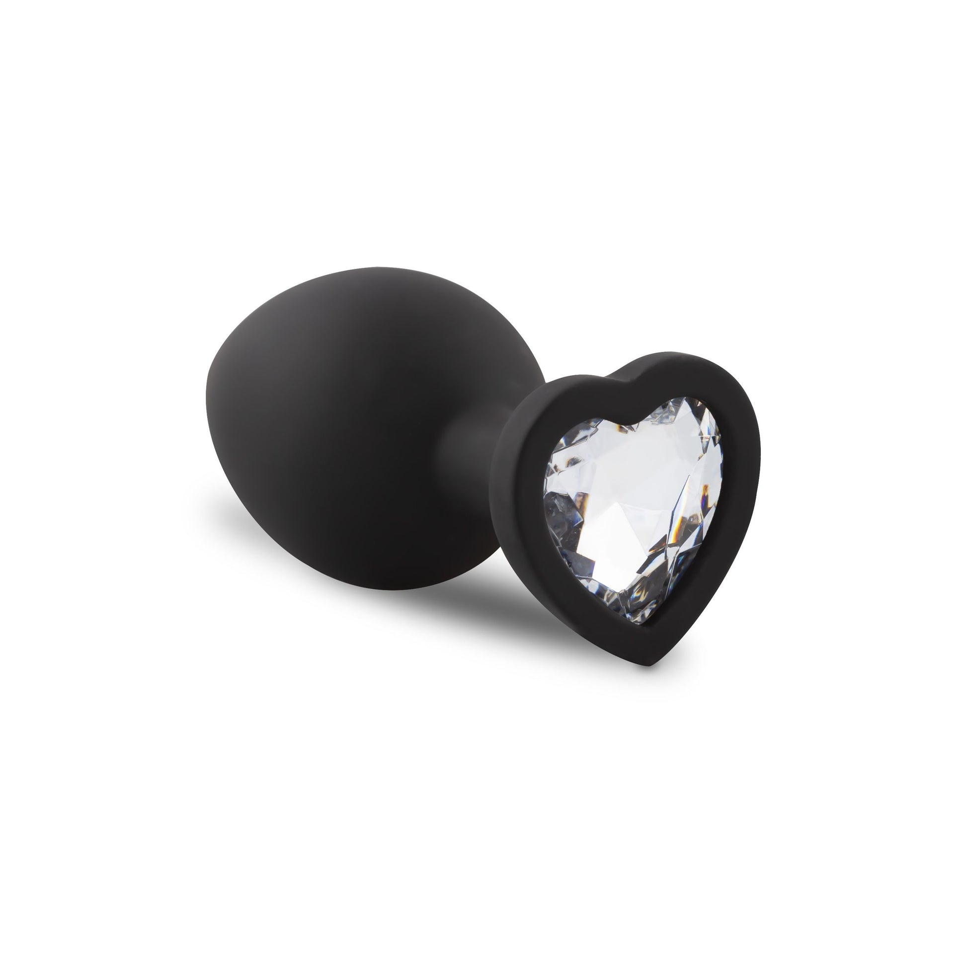 Siliconen Buttplug Set Met Diamantjes - Hart