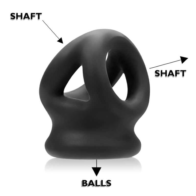 Oxballs - Tri-Squeeze Cockring en Ballstretcher - Zwart