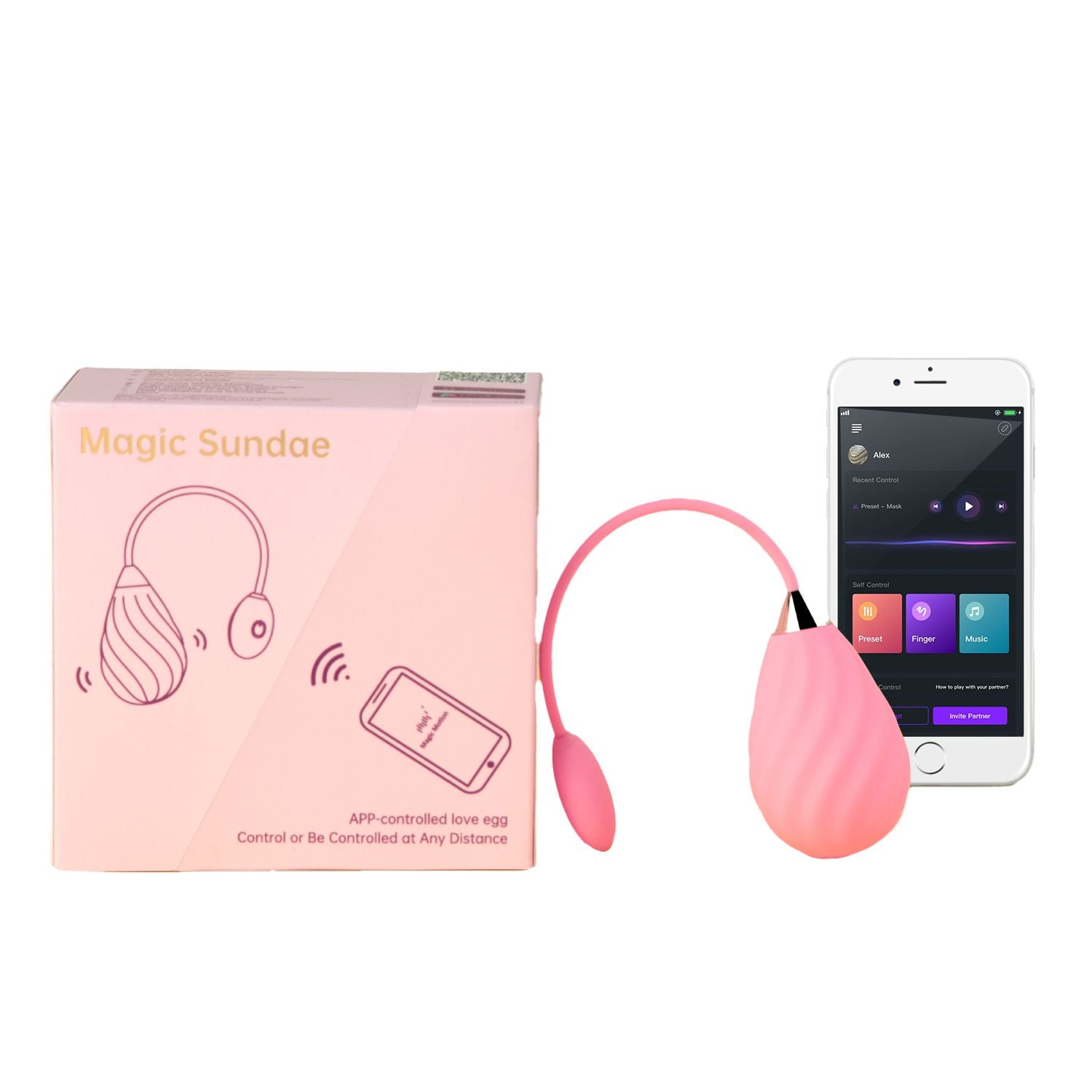 Magic Sundae App Controlled Vibratie Eitje - Roze
