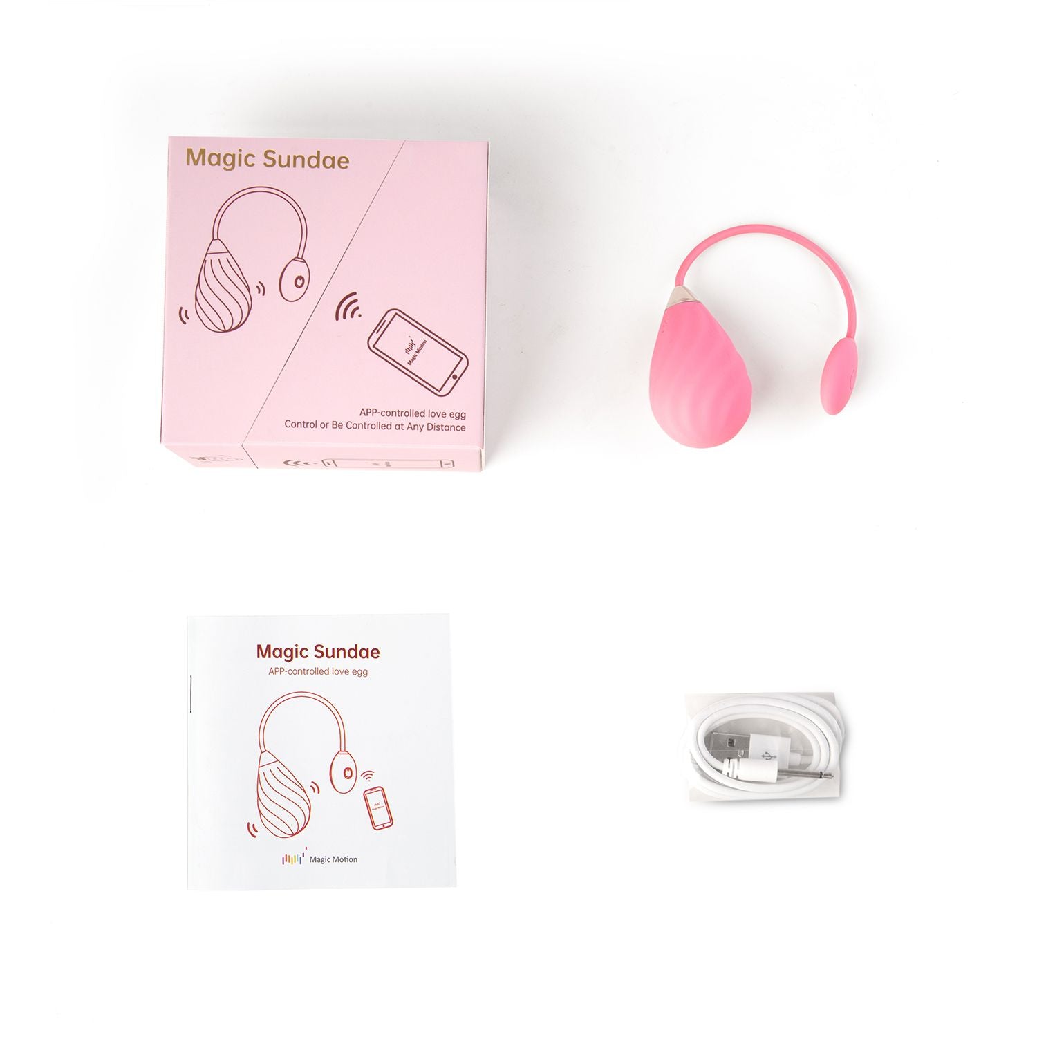 Magic Sundae App Controlled Vibratie Eitje - Roze