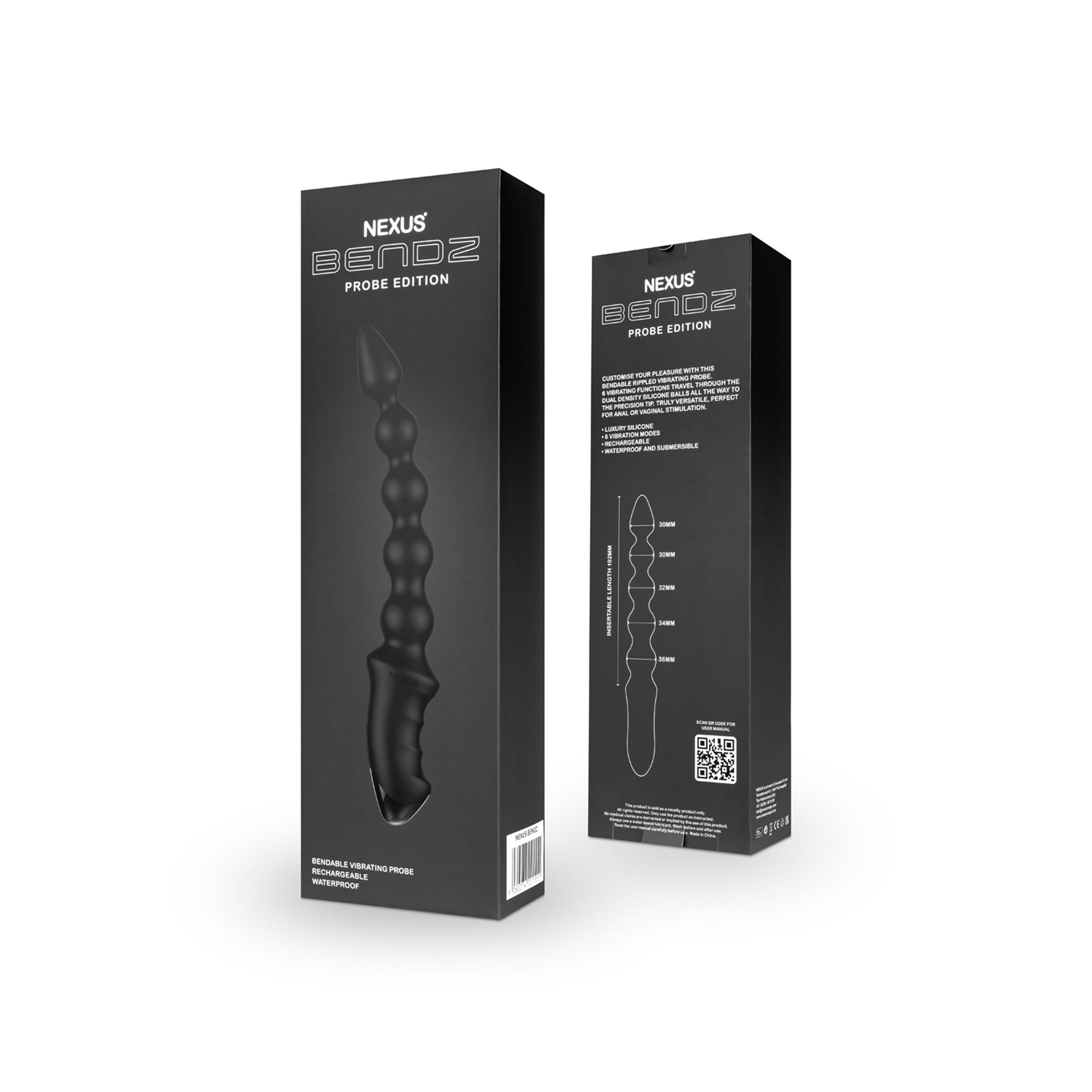 Nexus - Bendz Vibrerende Anaal Ketting - Zwart