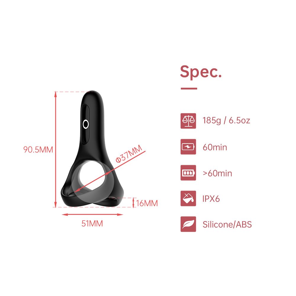 Magic Motion - Rise Smart Vibrerende Cockring - Black