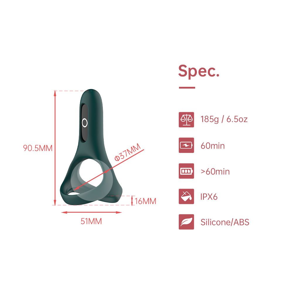 Magic Motion - Rise Smart Vibrerende Cockring - Groen