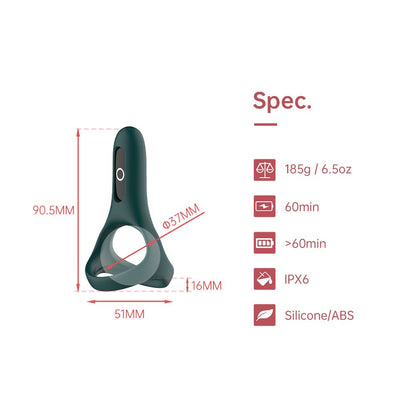 Magic Motion - Rise Smart Vibrerende Cockring - Groen