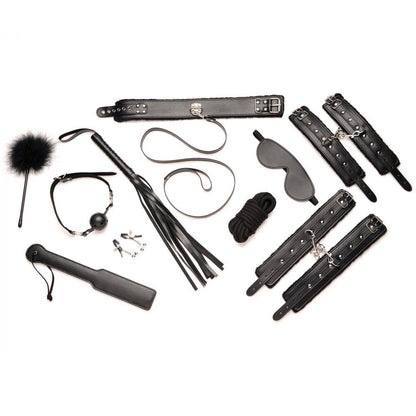 Hook Up 10-delige Pluche Bondage Set - Zwart
