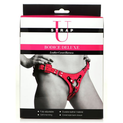 Korset Deluxe Leren Strap On - Roze