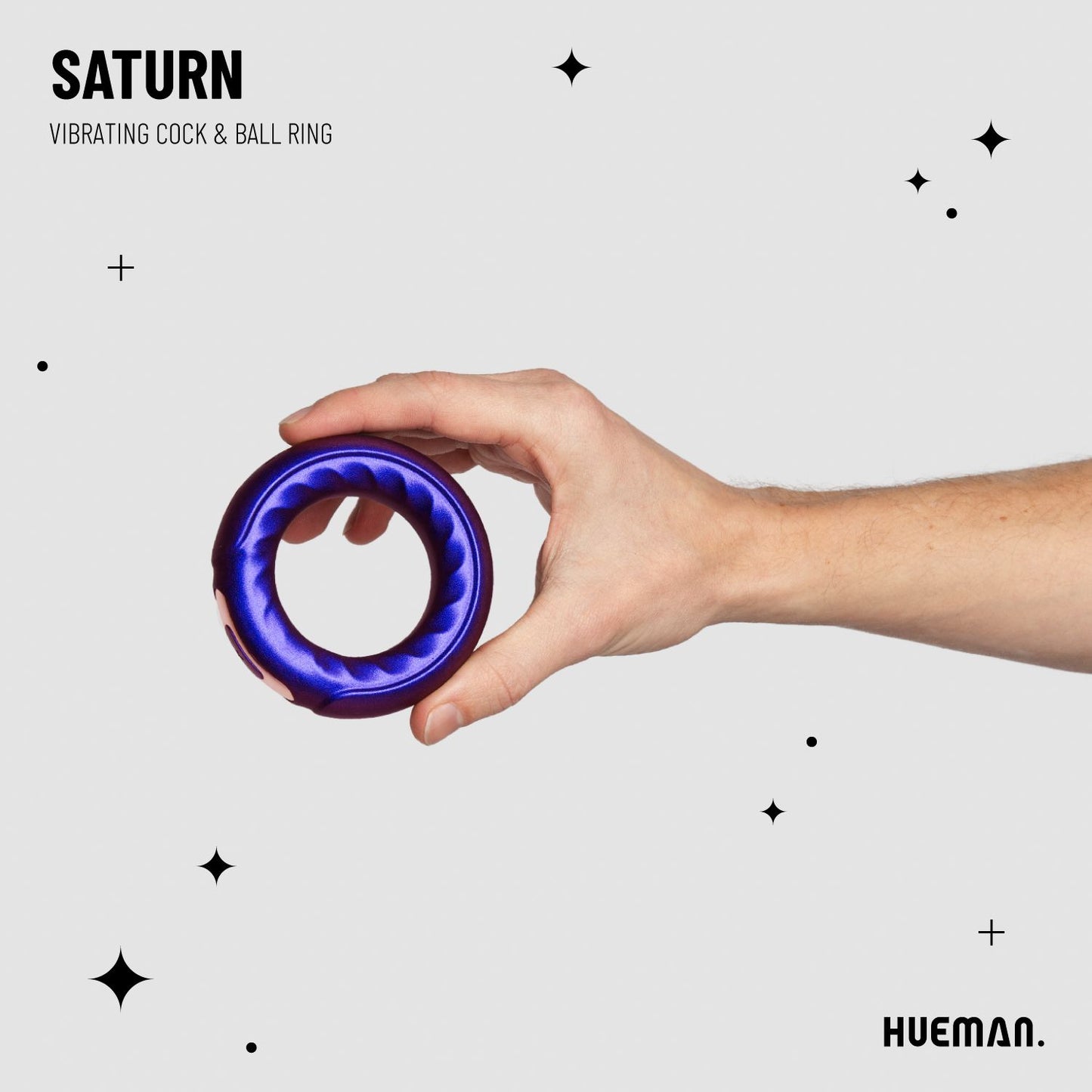 Hueman - Saturn Vibrerende Cock/Ball Ring