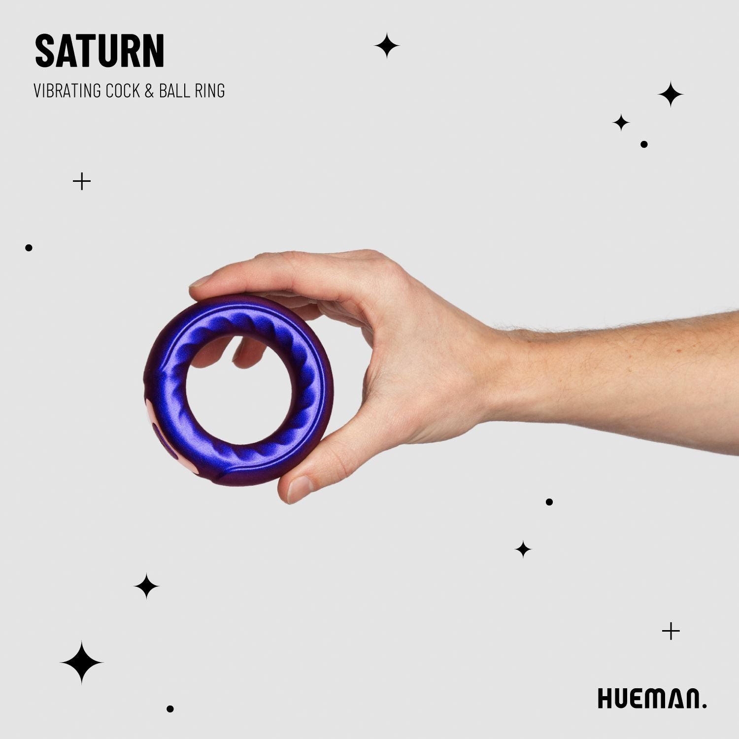 Hueman - Saturn Vibrerende Cock/Ball Ring