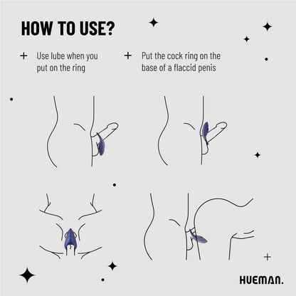 Hueman - Neptune Vibrerende Cockring + Afstandsbediening