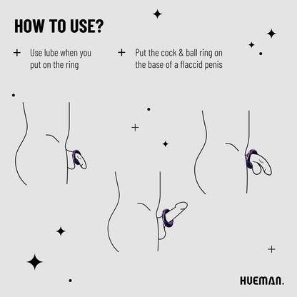 Hueman - Saturn Vibrerende Cock/Ball Ring