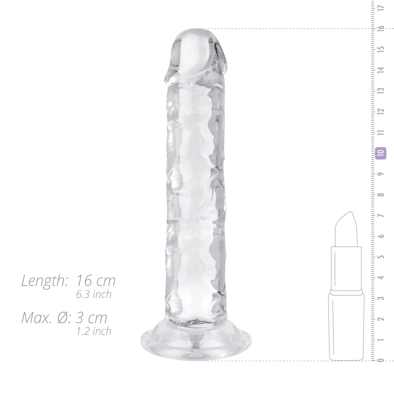 Jelly Dildo zonder Ballen - 14 cm