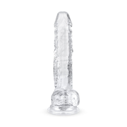 Jelly Dildo met ballen - 17 cm