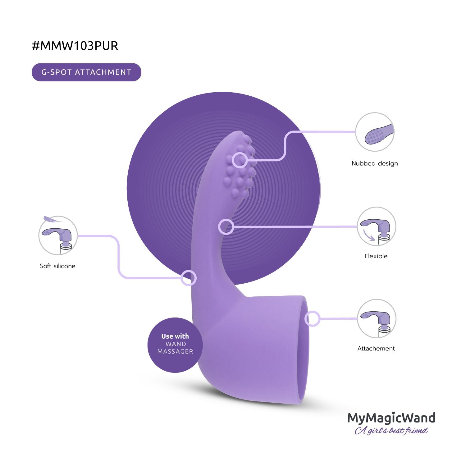 MyMagicWand G-Spot/Prostaat Opzetstuk - Paars