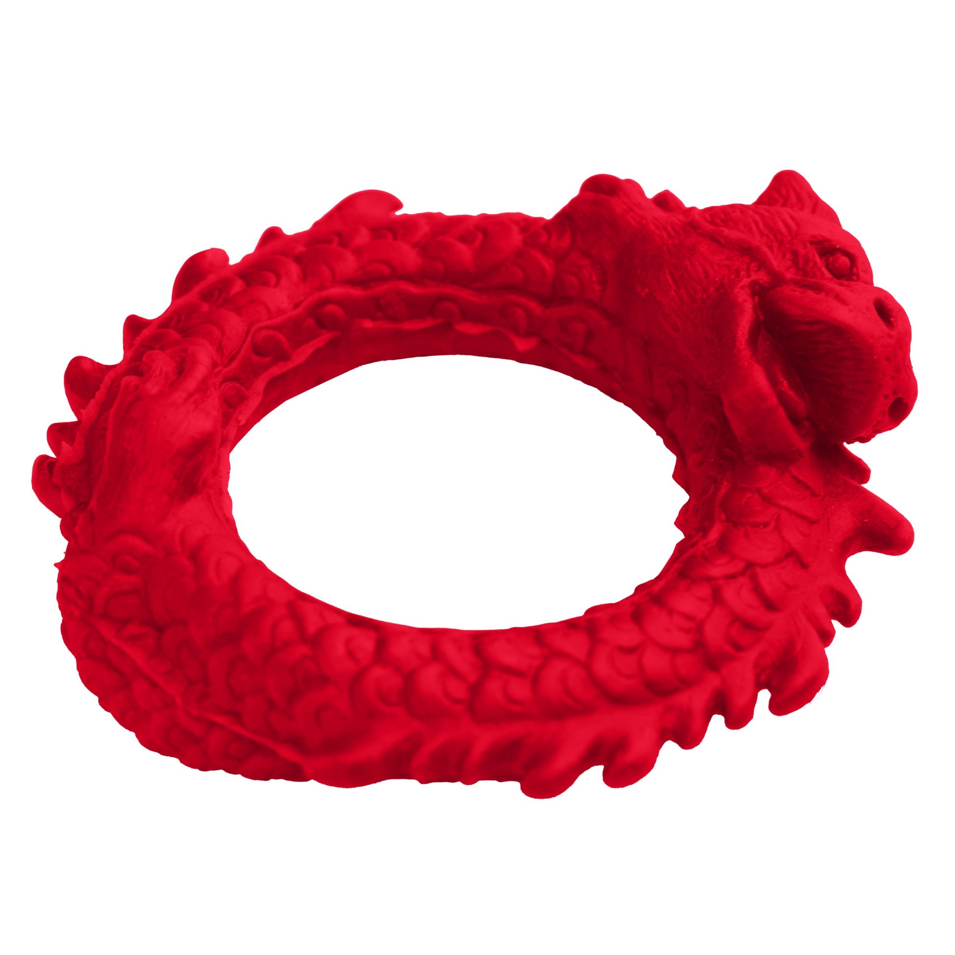 XR Brands - Rise of the Dragon Silliconen Penisring - Rood
