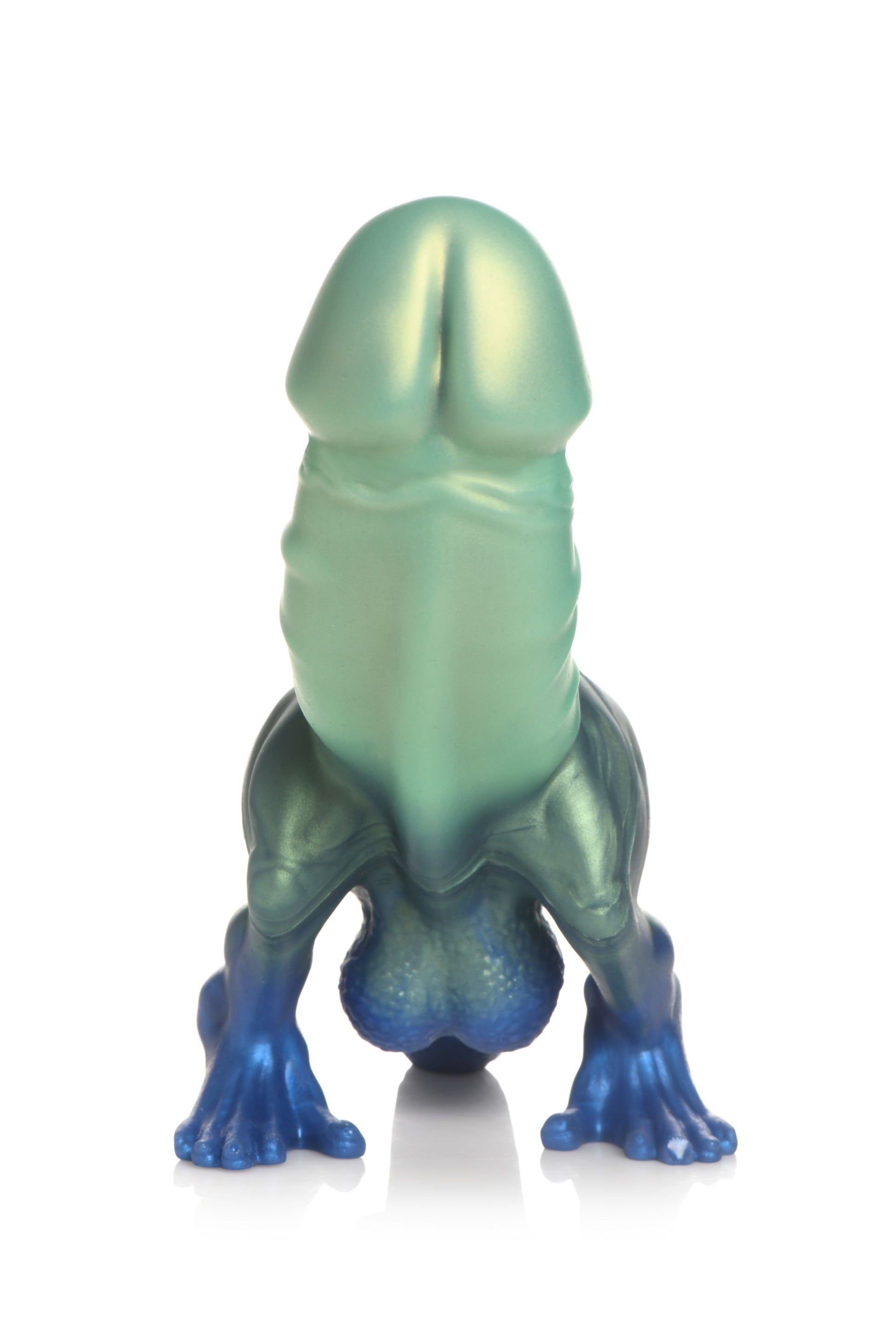 XR Brands - Jurassic Cock Dinosaurus Dildo - Groen & Blauw